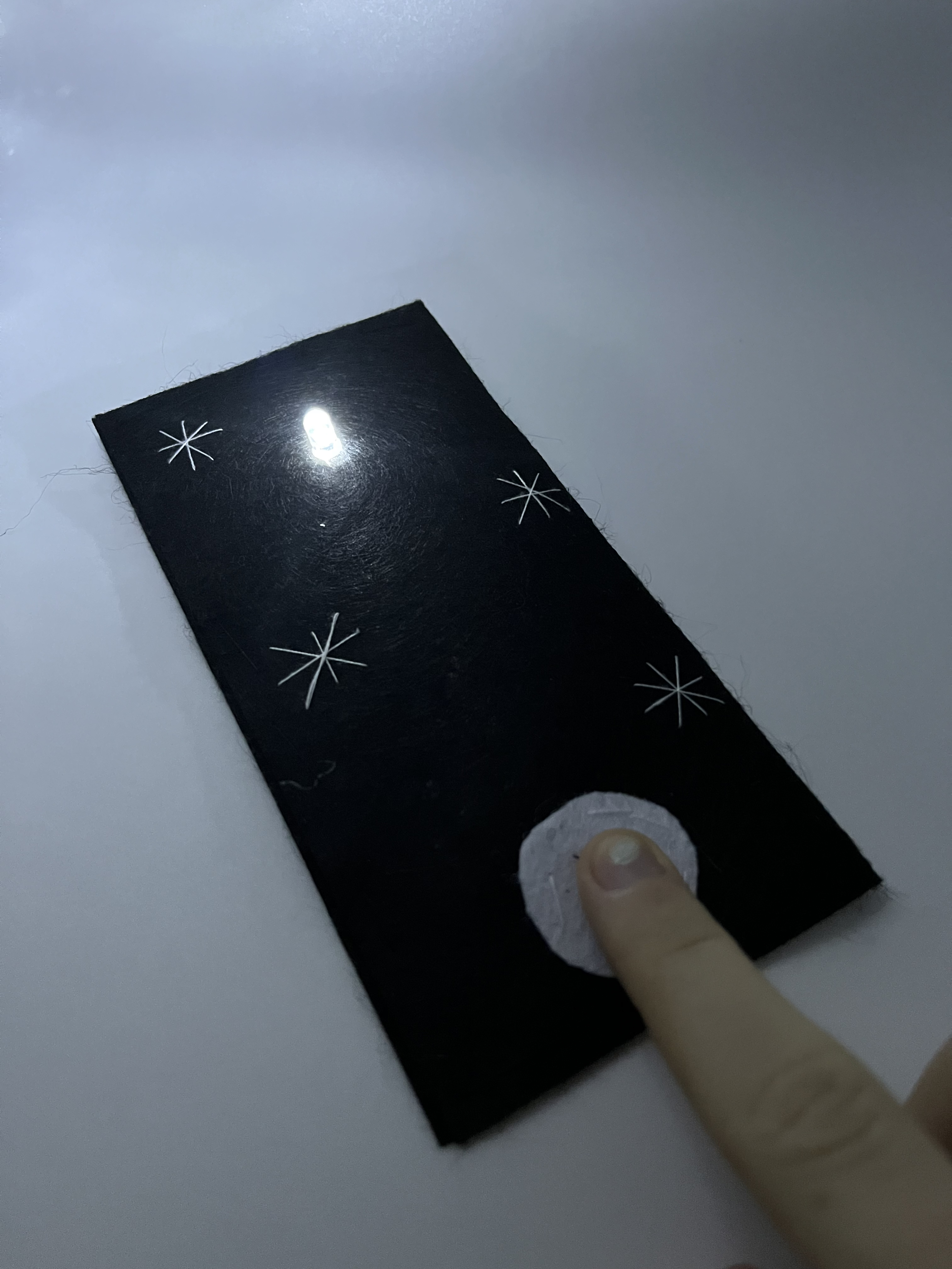 My final non-wearable design is a bookmark that is designed to help users read in dark places.